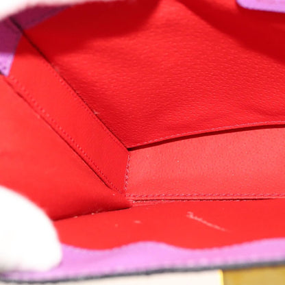 Celine Vintage turn lock shoulder bag Leather, PURPLE, LEATHER, Shoulder bag