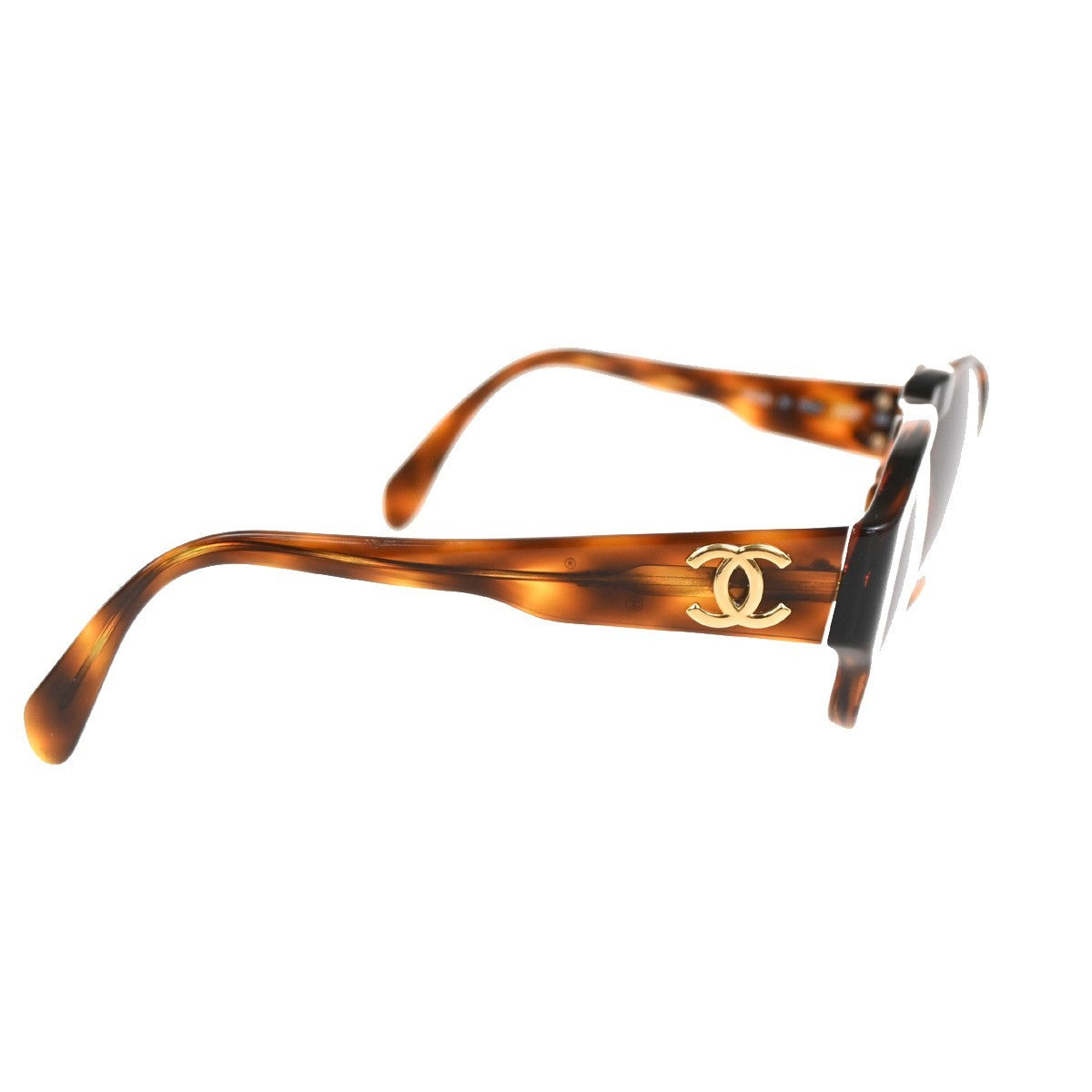 Chanel Logo CC Sunglasses Plastic, Brown, Plastic, Sunglasses