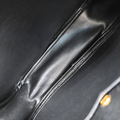 Christian Dior Vintage CD Logo Shoulder Bag Leather, BLACK, LEATHER, Shoulder bag