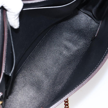 Chloe Elle Chain Clutch Leather, RED, LEATHER, Clutche & pouche