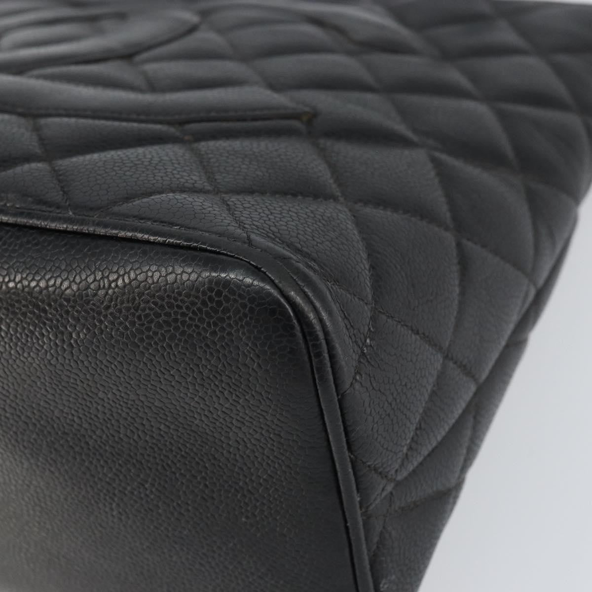 Chanel Medallion Tote Quilted Caviar, BLACK, LEATHER, Tote bag