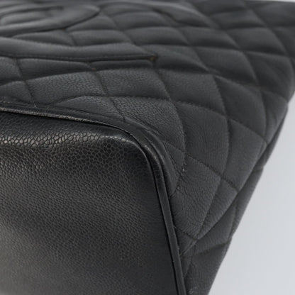 Chanel Medallion Tote Quilted Caviar, BLACK, LEATHER, Tote bag