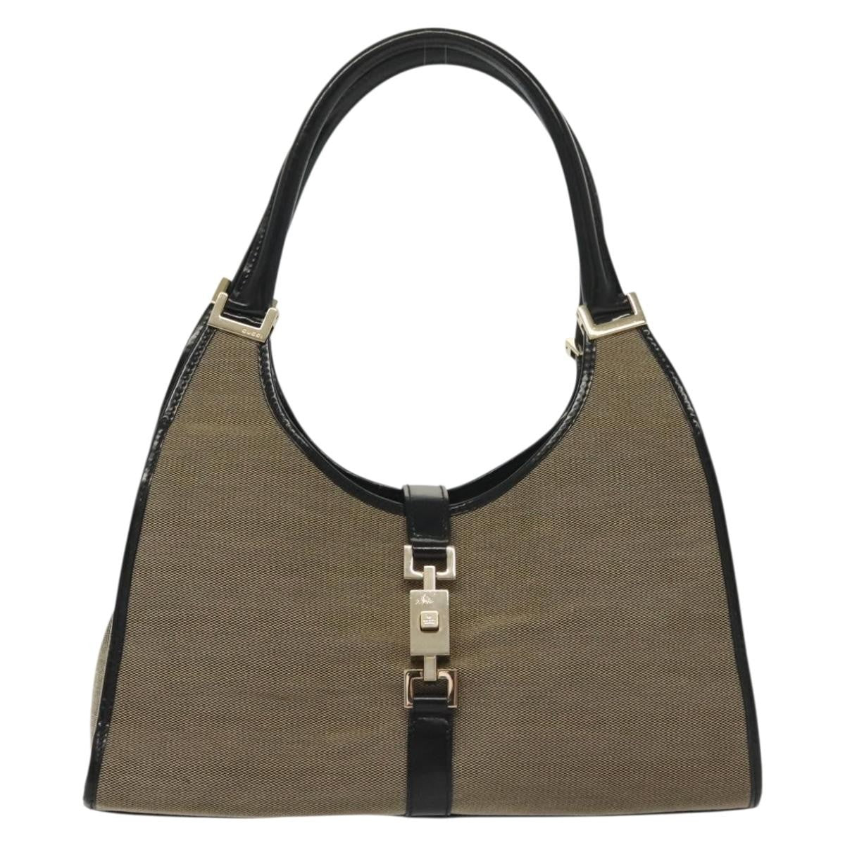 Gucci Jackie Original Shoulder Bag Leather Leather, BEIGE, CANVAS, Shoulder bag