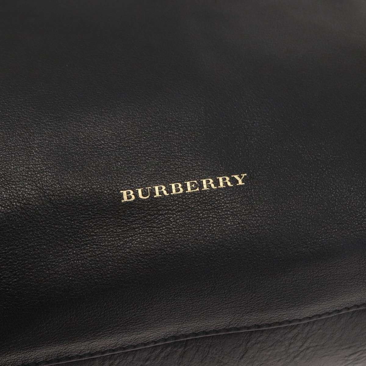 Burberry Banner Tote Leather, BLACK, LEATHER, Tote bag
