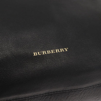Burberry Banner Tote Leather, BLACK, LEATHER, Tote bag