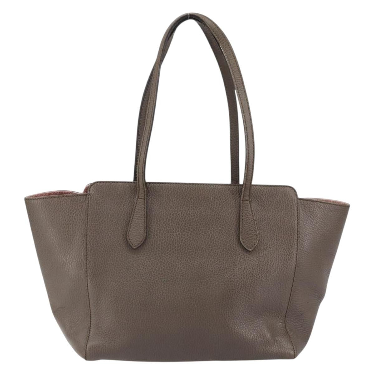 Gucci Swing Tote Leather, GRAY, LEATHER, Tote bag