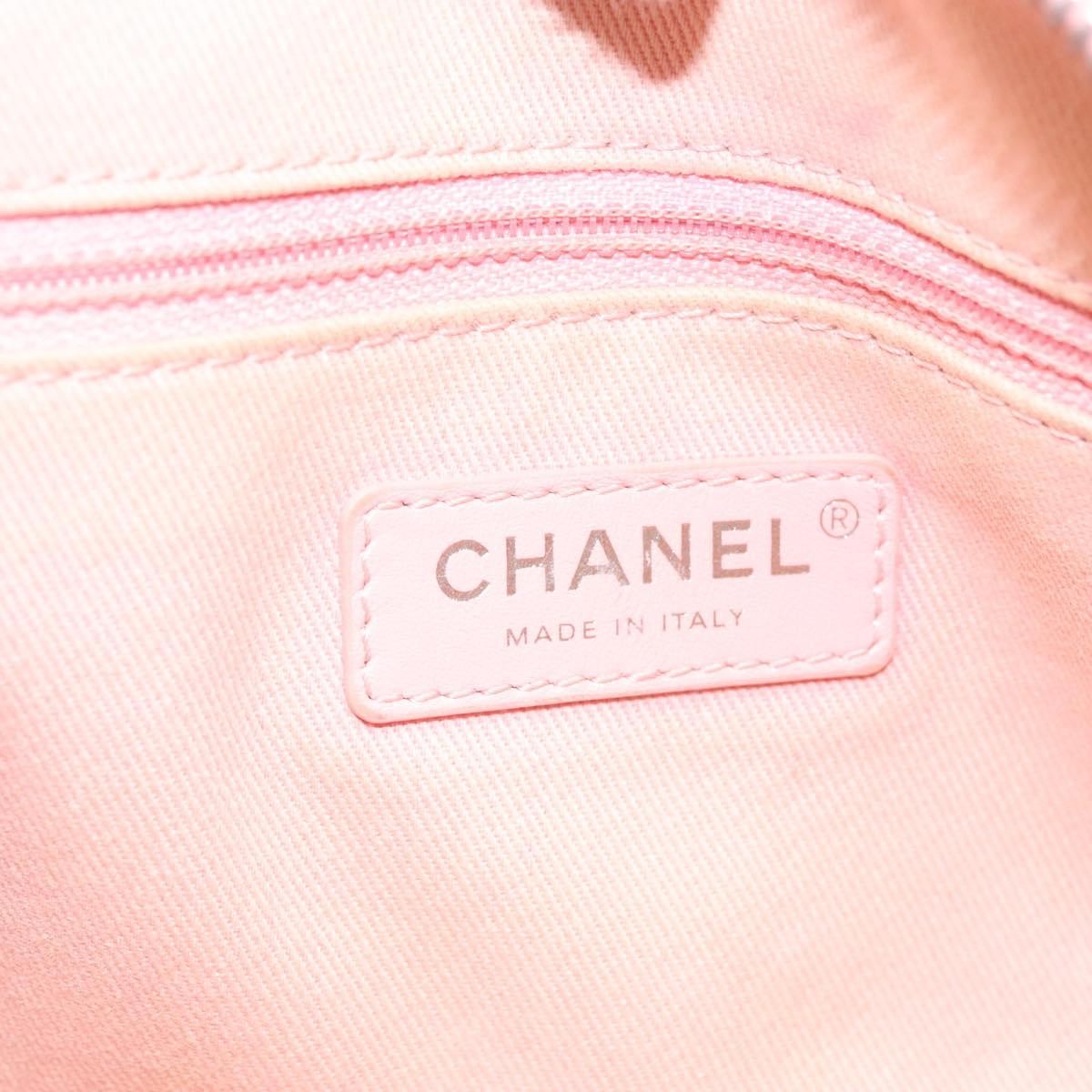 Chanel Deauville Tote Canvas, PINK, CANVAS, Handbag