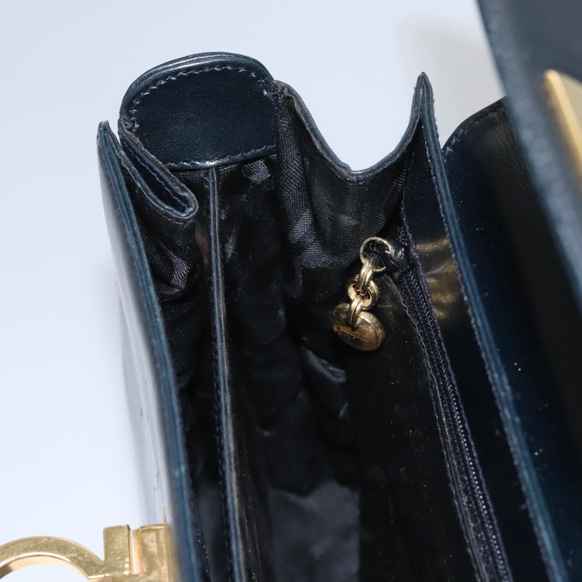 Salvatore Ferragamo Gancini Convertible Top Handle Bag Leather, BLACK, LEATHER, Handbag