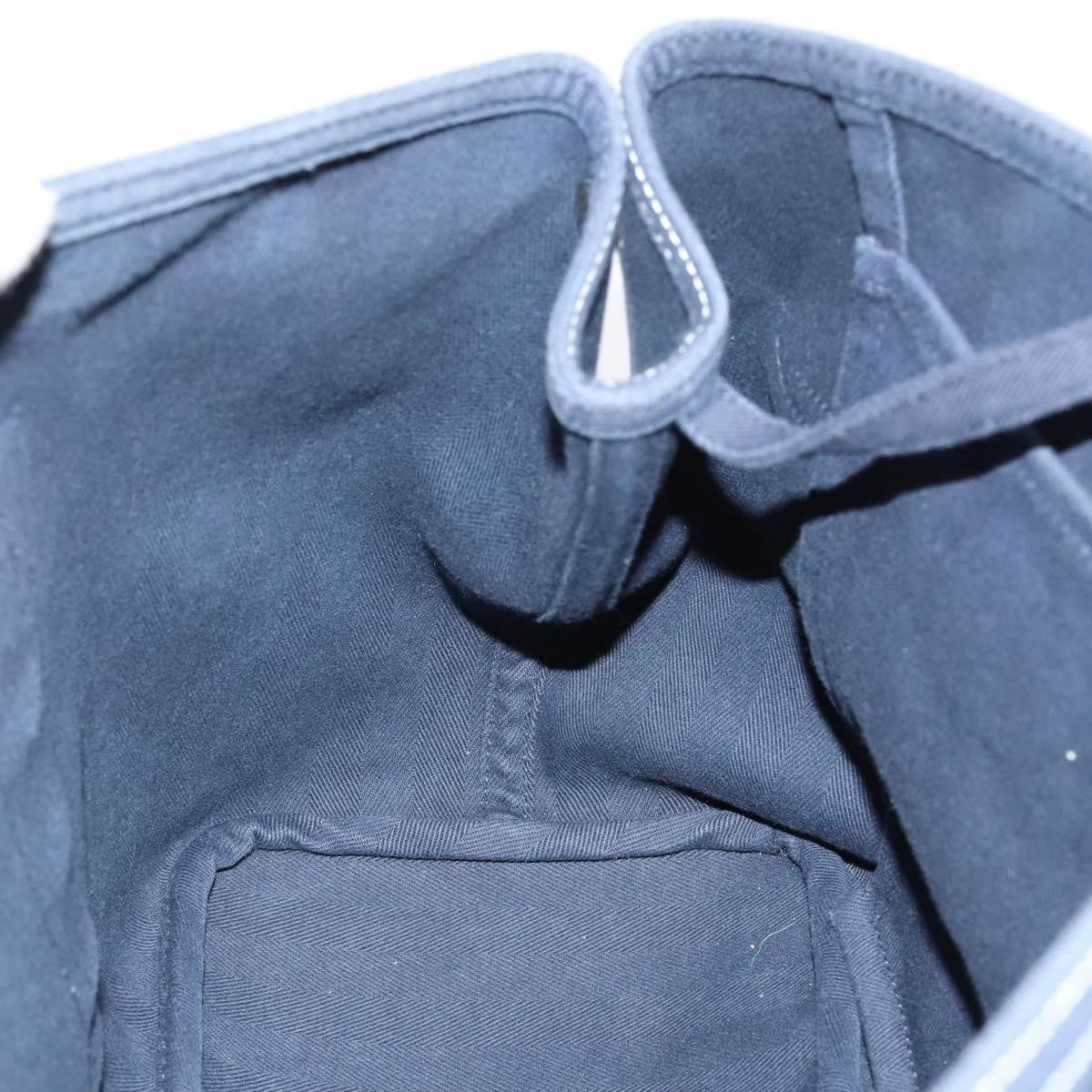 Hermes Valparaiso Bag Toile and Leather, NAVY, CANVAS, Handbag