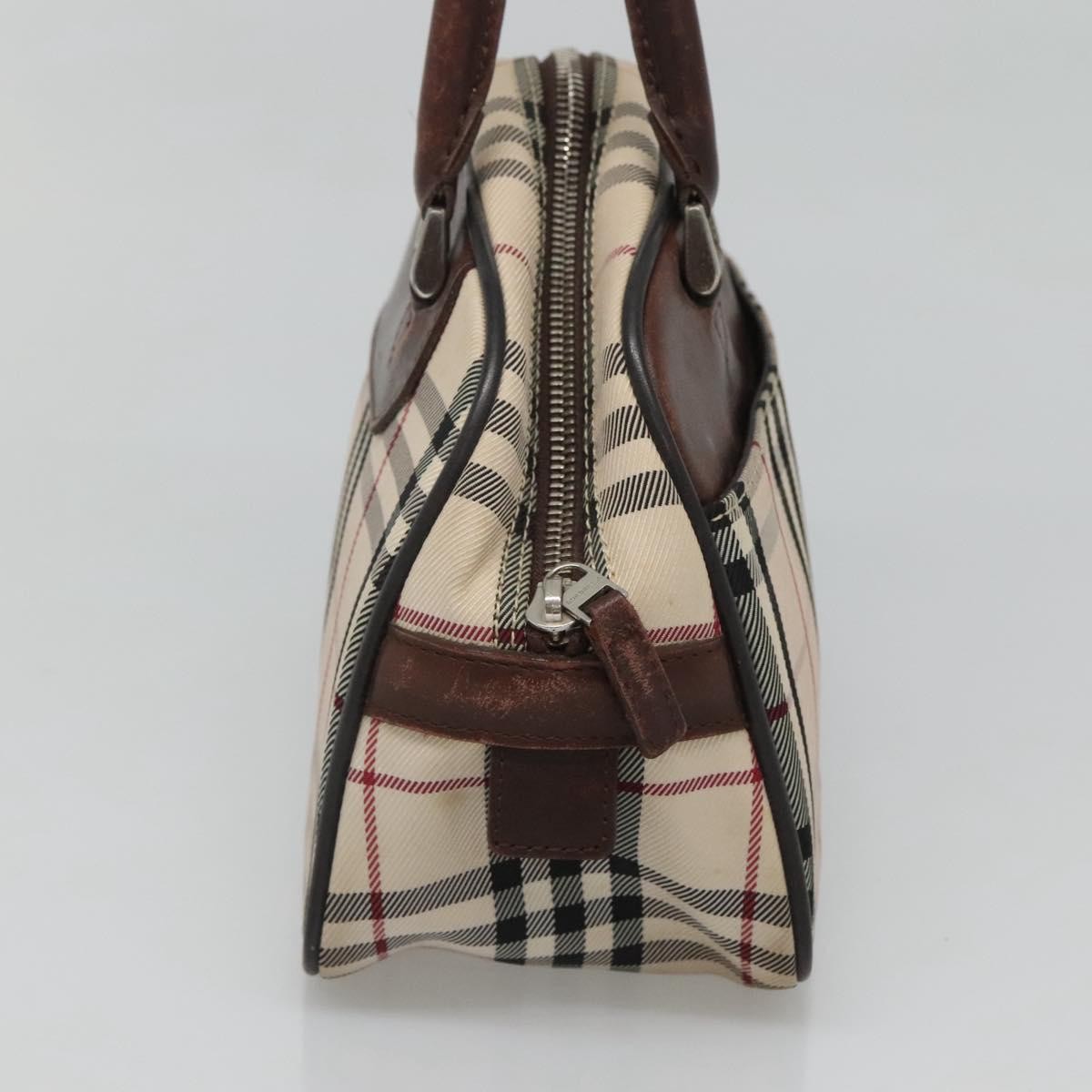 Burberry Nova Check Bowling Bag Canvas, BEIGE, CANVAS, Handbag