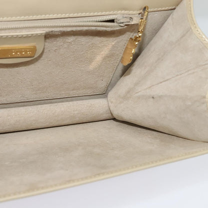 Gucci Vintage Interlocking G Flap Shoulder Bag Leather, BEIGE, LEATHER, Shoulder bag