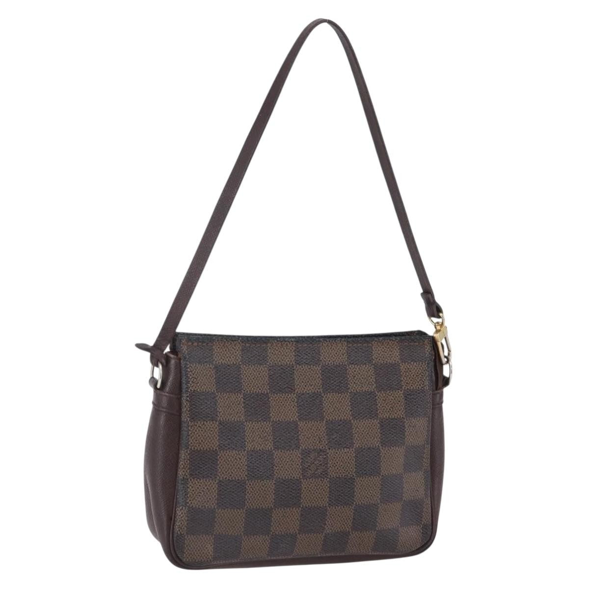 Louis Vuitton Trousse Make Up Bag Damier, BROWN, CANVAS, Clutche & pouche