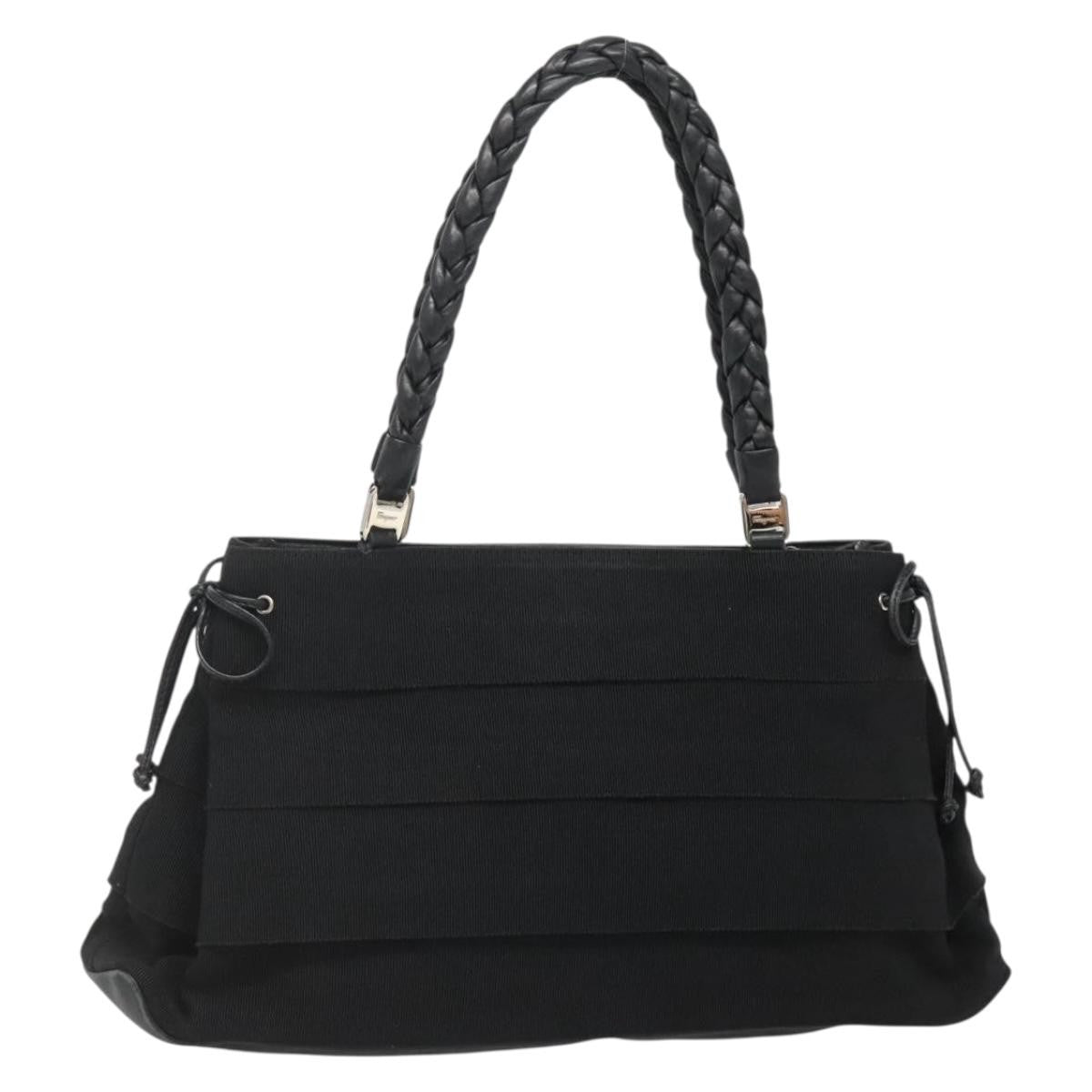 Salvatore Ferragamo Vala tote Canvas, BLACK, CANVAS, Tote bag