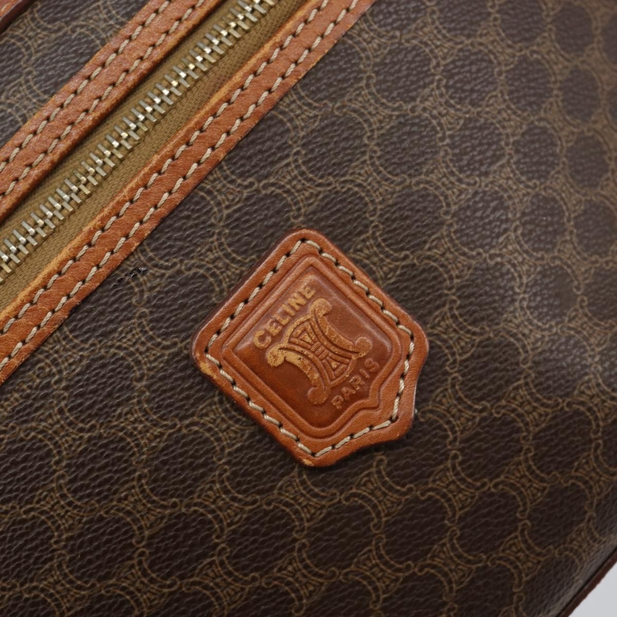 Celine Macadam Vanity Bag Canvas, BROWN, CANVAS, Travel bag