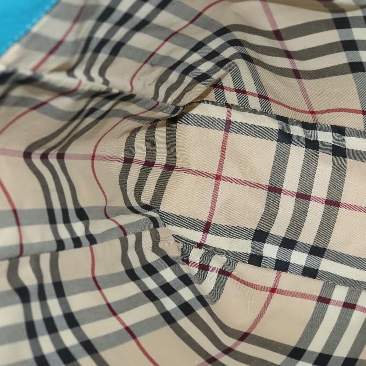 Burberry Tote Leather, BLUE, LEATHER, Tote bag