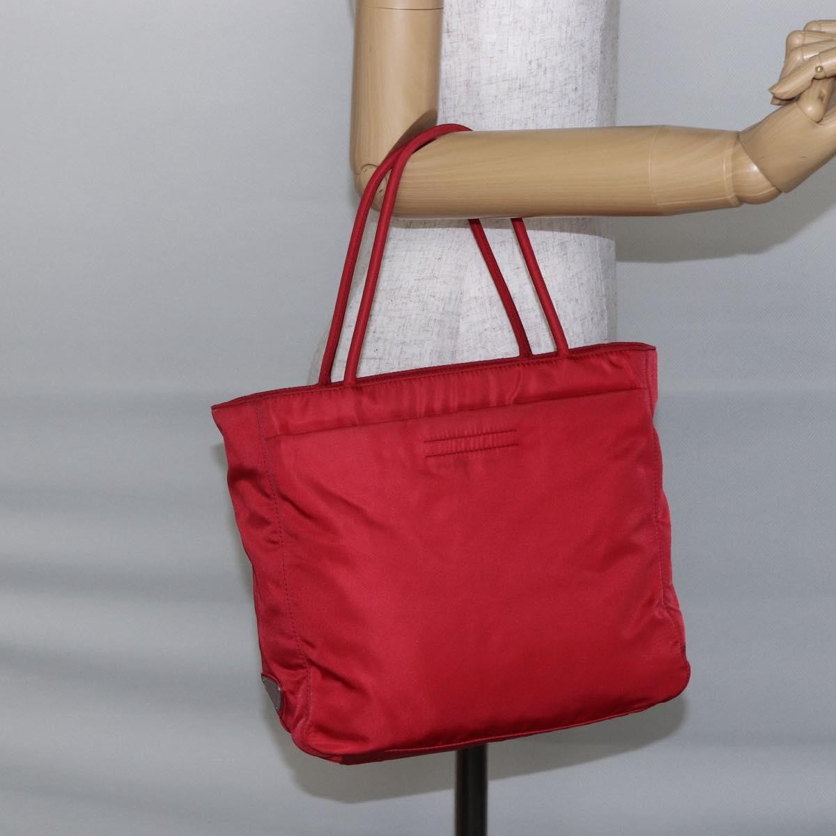 Prada Vintage Tote Tessuto, RED, NYLON, Tote bag