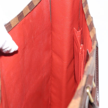 Louis Vuitton Sac Plat Bag Damier, BROWN, CANVAS, Handbag