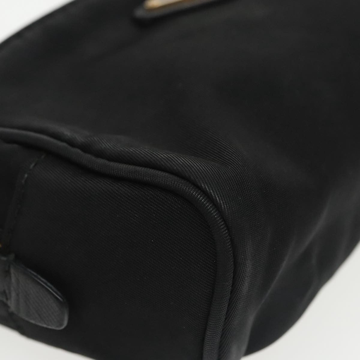 Prada Wristlet Zip Pouch Tessuto, BLACK, NYLON, Clutche & pouche