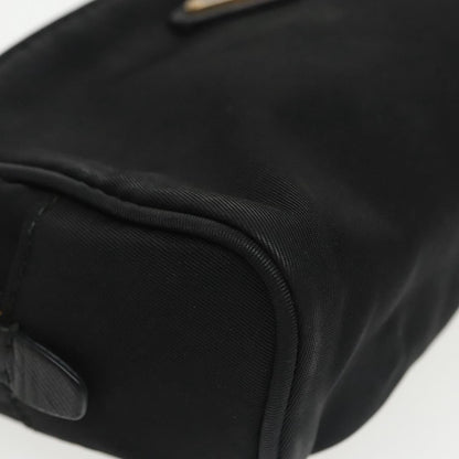 Prada Wristlet Zip Pouch Tessuto, BLACK, NYLON, Clutche & pouche