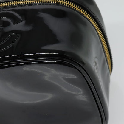 Chanel Vanity pouch Leather, BLACK, PATENT_LEATHER, Toiletry Case