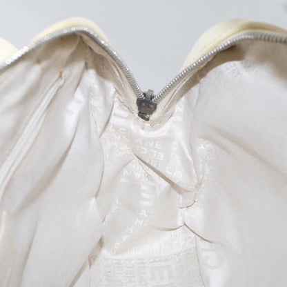 Chanel Vintage Shoulder Bag Canvas, WHITE, CANVAS, Shoulder bag