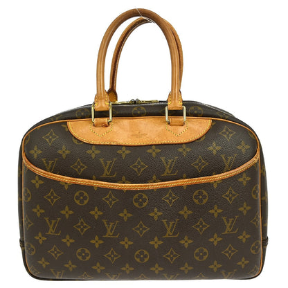 Louis Vuitton Deauville Handbag Monogram Canvas, BROWN, CANVAS, Handbag