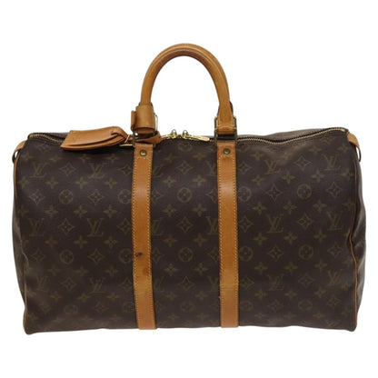 Louis Vuitton Keepall Bag Monogram Canvas, BROWN, CANVAS, Travel bag