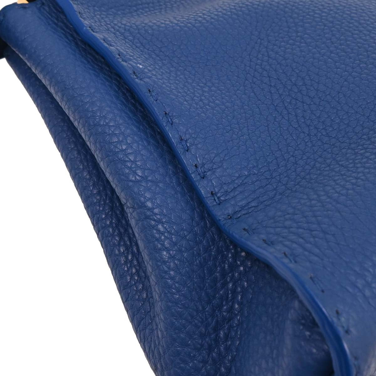 Fendi Selleria Peekaboo Bag Rigid Leather, BLUE, LEATHER, Handbag