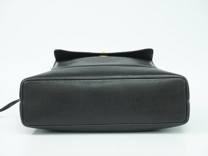 Chanel Vintage Front Pocket Tote Caviar, BLACK, LEATHER, Tote bag