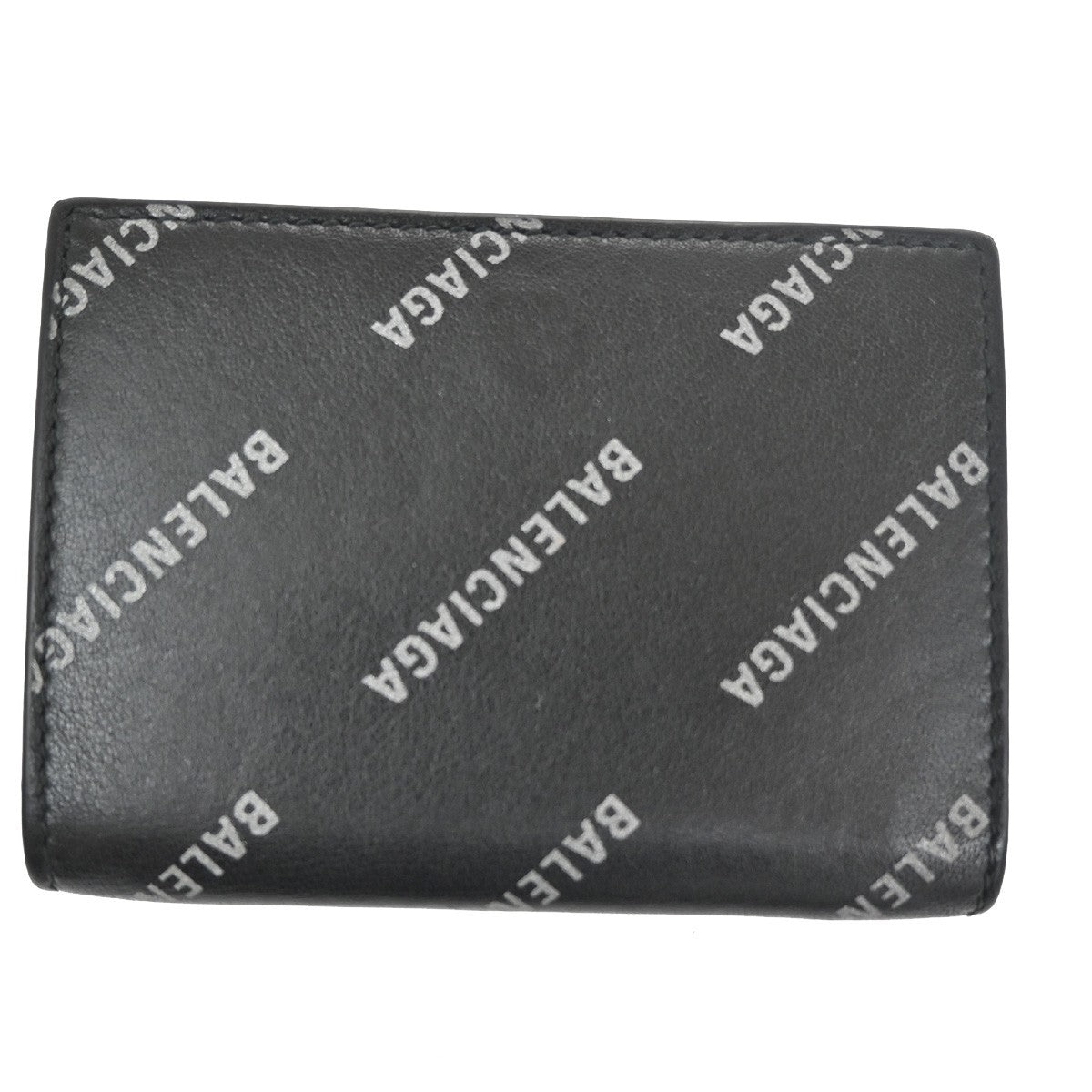 Balenciaga Trifold Wallet Leather, BLACK, LEATHER, Wallets