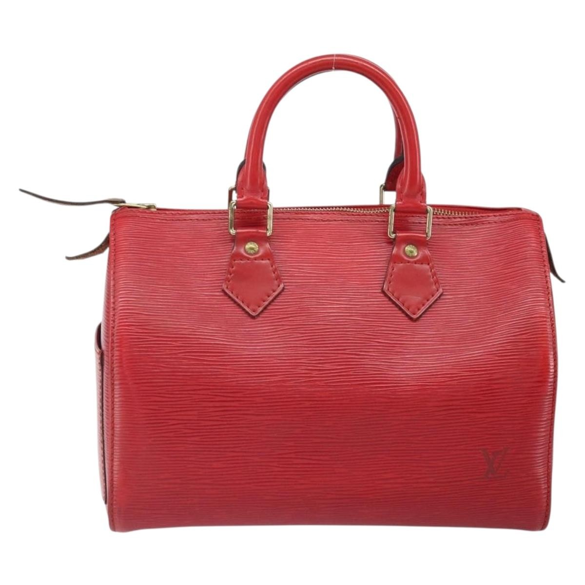 Louis Vuitton Speedy Handbag Epi Leather, RED, LEATHER, Handbag