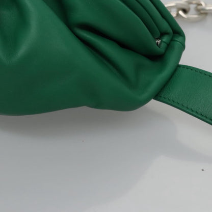 Bottega Veneta The Chain Pouch Leather, GREEN, LEATHER, Clutche & pouche