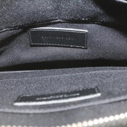 Saint Laurent Zip Pouch Leather, BLACK, LEATHER, Clutche & pouche