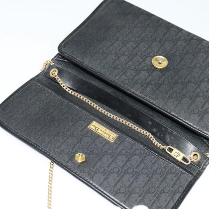 Christian Dior Vintage Trotter Crossbody Bag Canvas, BLACK, CANVAS, Shoulder bag