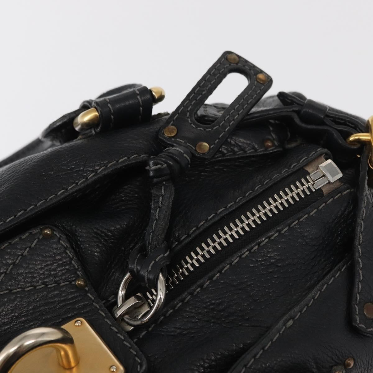 Chloe Pure Paddington Satchel Leather, BLACK, LEATHER, Handbag