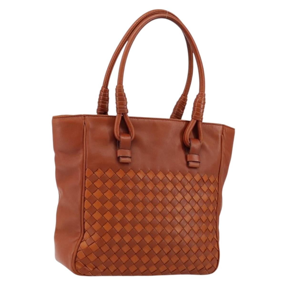 Bottega Veneta Parachute Handle Bag Intrecciato Leather, BROWN, LEATHER, Tote bag