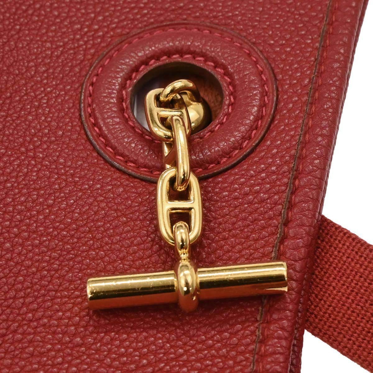 Hermes Vespa Bag Togo, RED, LEATHER, Shoulder bag