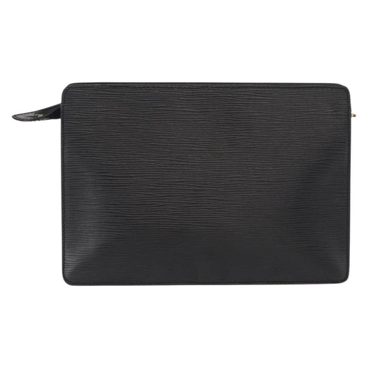 Louis Vuitton Pochette Homme Epi Leather, BLACK, LEATHER, Clutche & pouche