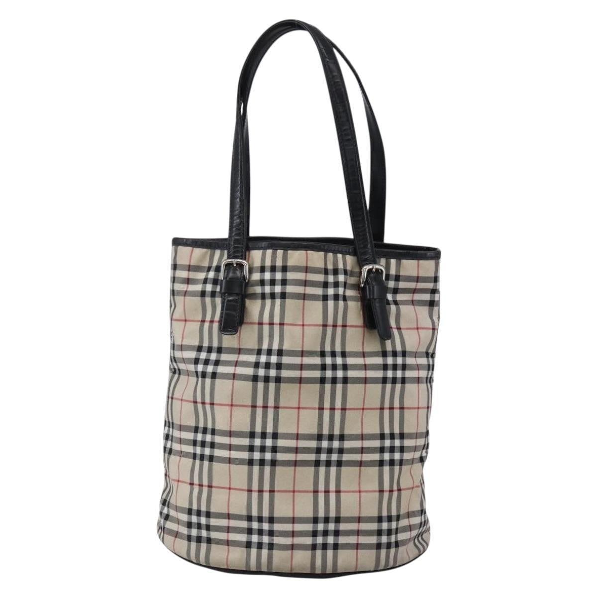 Burberry Nova Check Tote Nylon, BEIGE, NYLON, Tote bag
