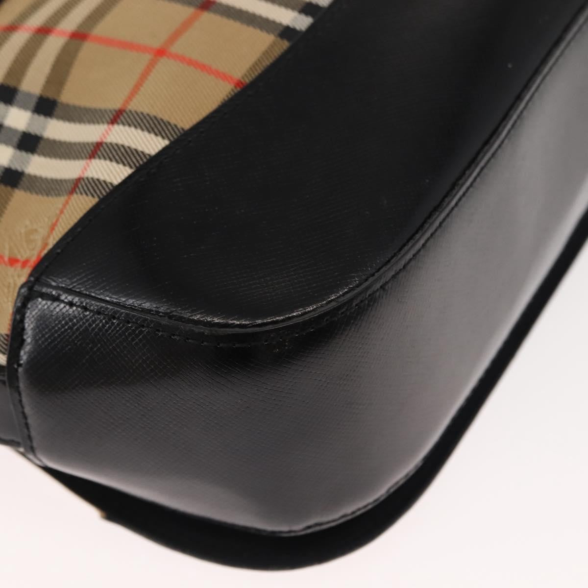 Burberry Nova check Shoulder bag Canvas, BEIGE, CANVAS, Shoulder bag