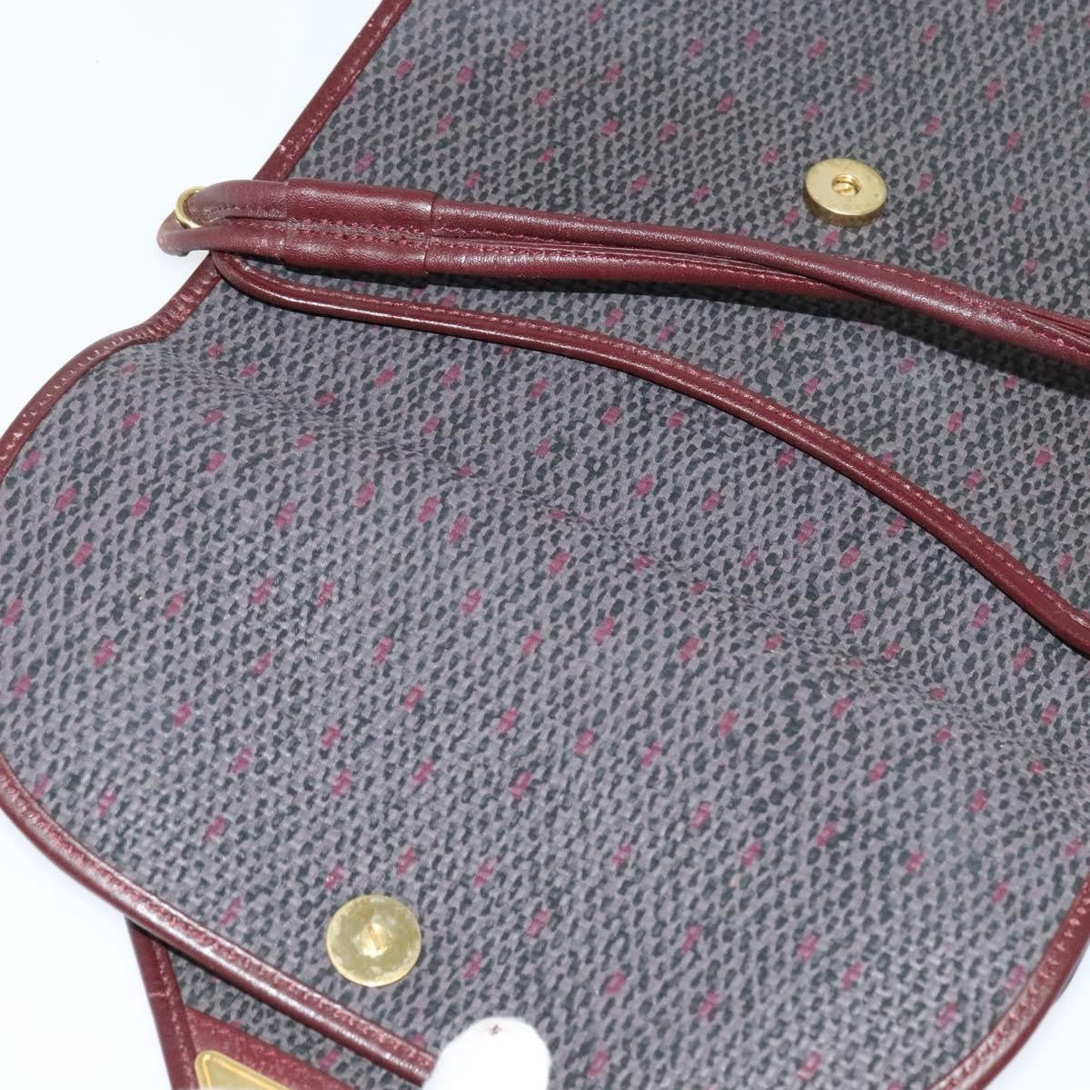 Saint Laurent Vintage Shoulder Bag Canvas, BURGUNDY, CANVAS, Shoulder bag