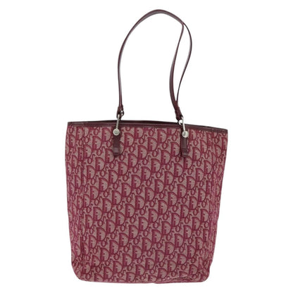 Christian Dior Trotteur Tote Bag Canvas, RED, CANVAS, Tote bag