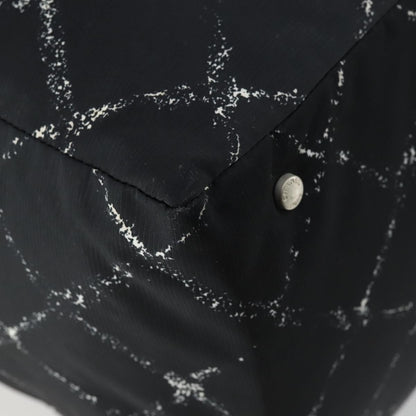 Chanel Travel Line Boston Bag Printed Nylon, BLACK, NYLON, Travel bag