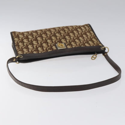Christian Dior Vintage Trotter Shoulder Bag Canvas, BROWN, CANVAS, Shoulder bag
