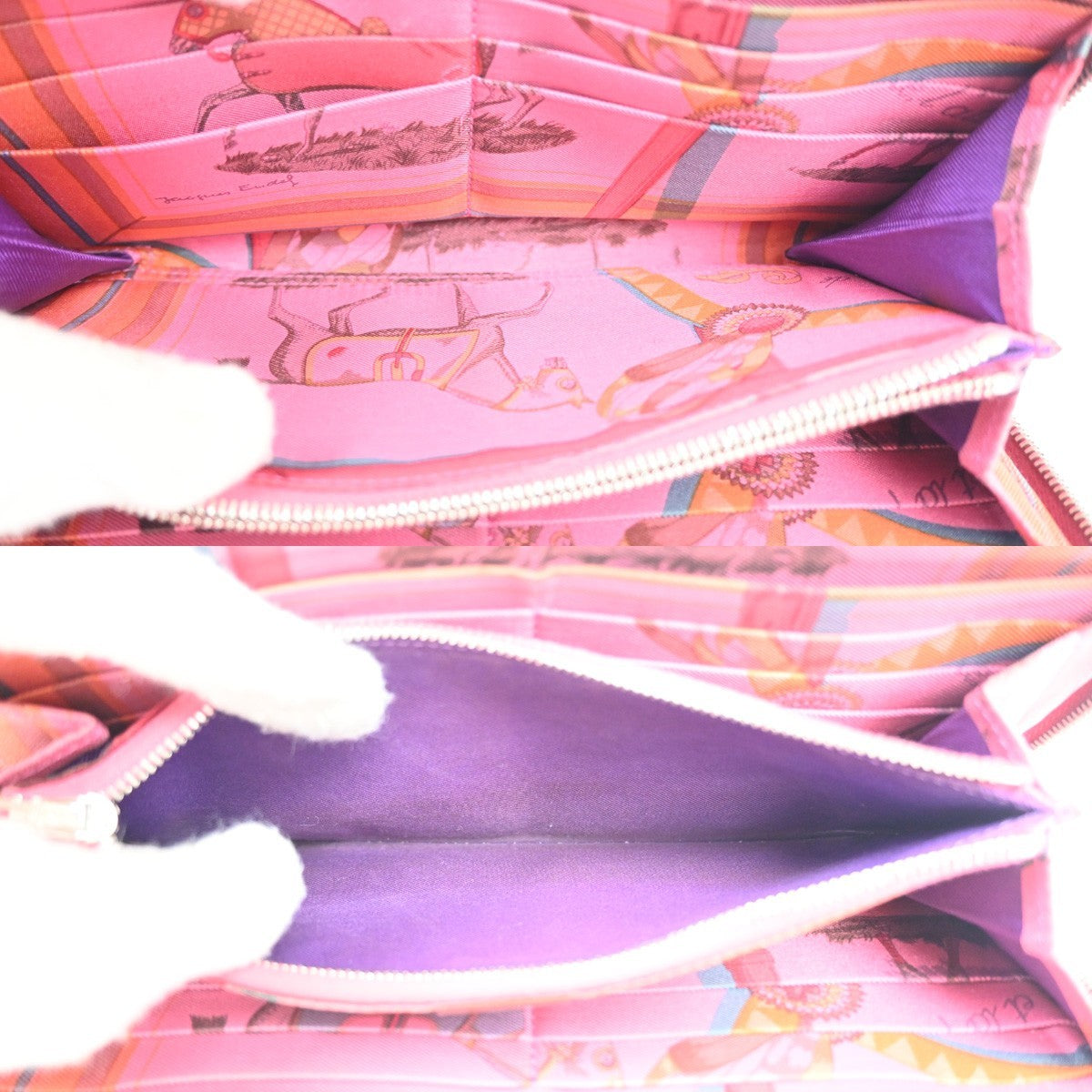 Hermes Azap Zip Around Wallet Epsom, RED, LEATHER, Wallets