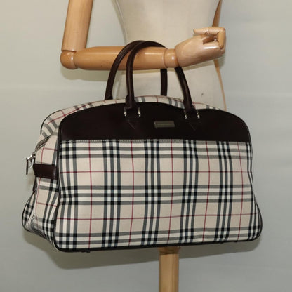Burberry Nova Check Bowling Bag Canvas, BEIGE, NYLON, Travel bag