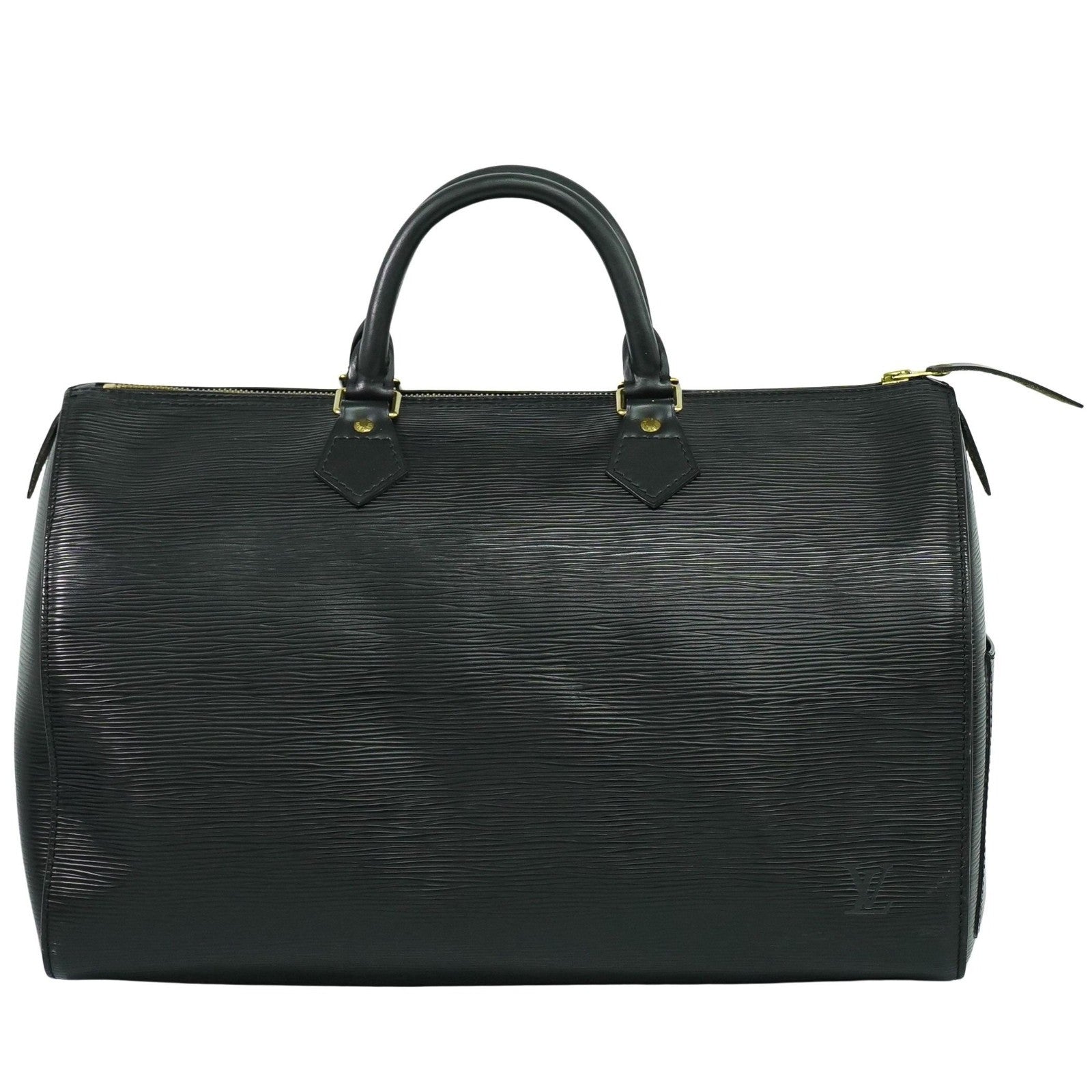 Louis Vuitton Speedy Handbag Epi Leather, BLACK, LEATHER, Handbag