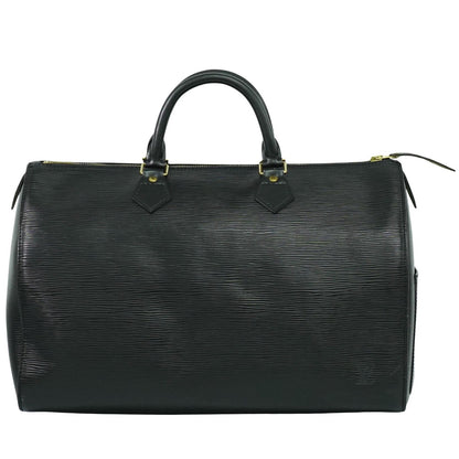 Louis Vuitton Speedy Handbag Epi Leather, BLACK, LEATHER, Handbag