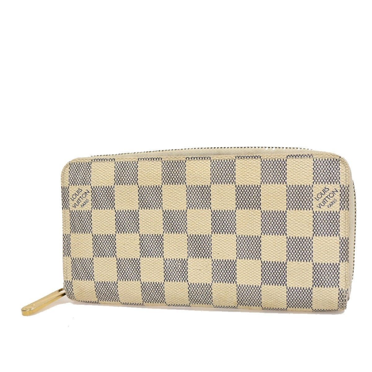 Louis Vuitton Zippy Wallet NM Damier Azur, WHITE, CANVAS, Wallets