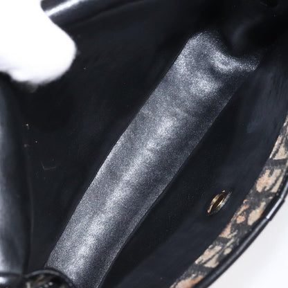 Christian Dior Vintage Flap Crossbody Bag Canvas, BLACK, CANVAS, Shoulder bag